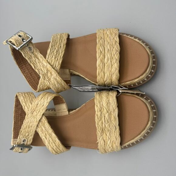 Women's Kayla Wedge Heels Size 8 Memory Foam Insole Universal Thread Beige - Picture 3 of 7